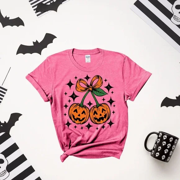 Halloween Cherries Pumpkin Shirt - Picture 2 of 7